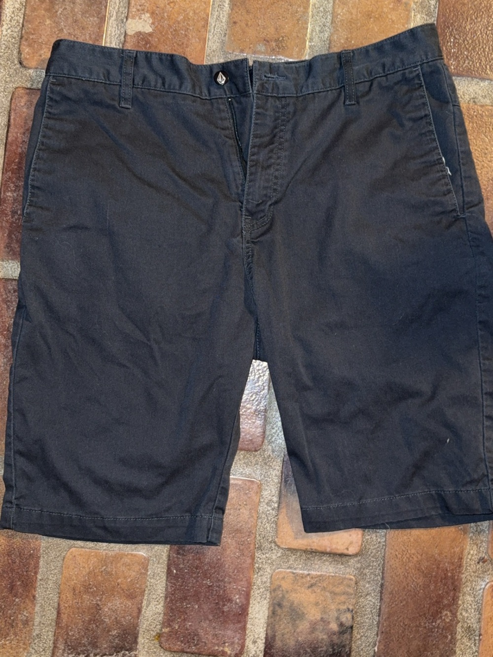 Volcom Men's Black Flat Front Casual Shorts
